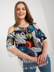 Блуза с принтом и декоративной отделкой Brandzey цена и информация | Женские блузки, рубашки | pigu.lt