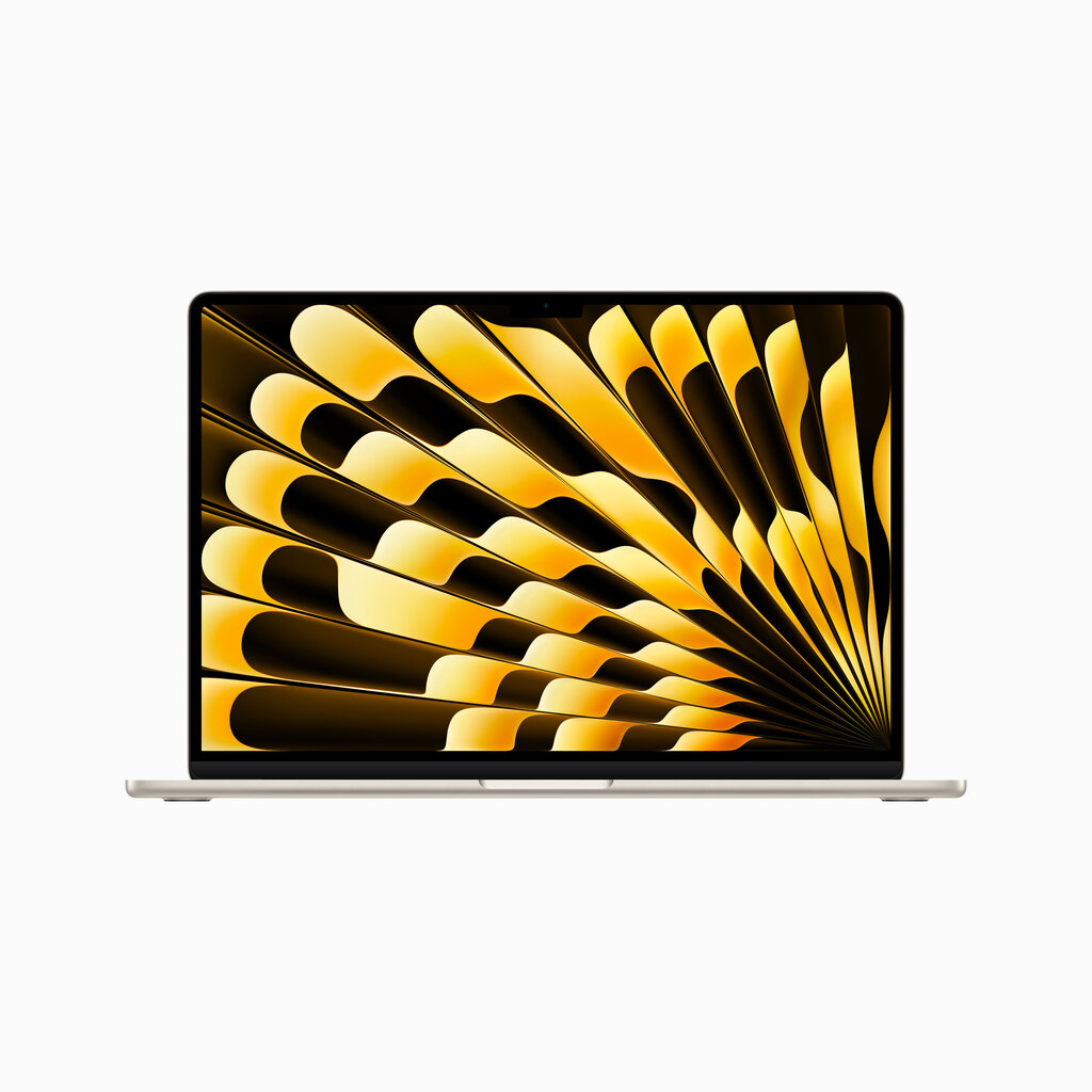 Macbook Air 15” Apple M2 8C CPU, 10C GPU/8GB/256GB SSD/Starlight/SWE - MQKU3KS/A kaina ir informacija | Nešiojami kompiuteriai | pigu.lt