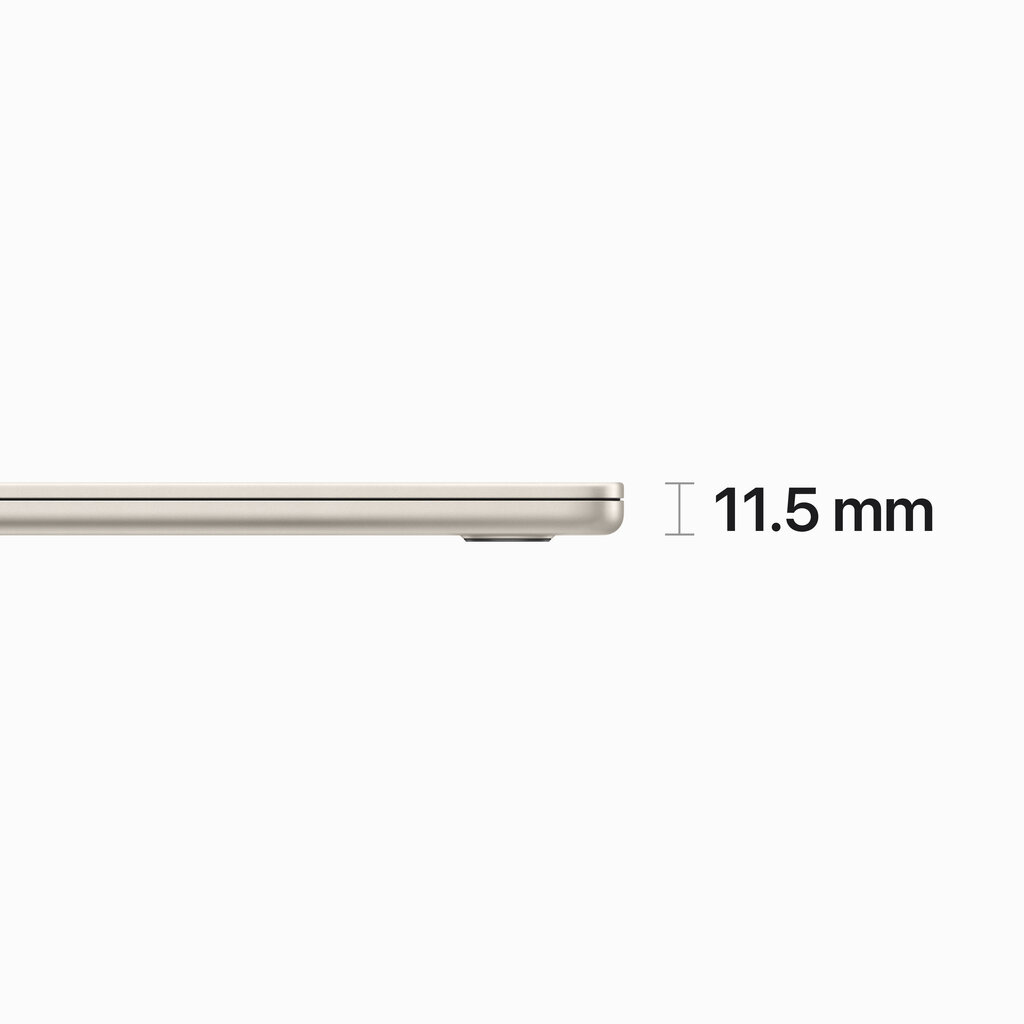 Macbook Air 15” Apple M2 8C CPU, 10C GPU/8GB/512GB SSD/Starlight/SWE - MQKV3KS/A kaina ir informacija | Nešiojami kompiuteriai | pigu.lt