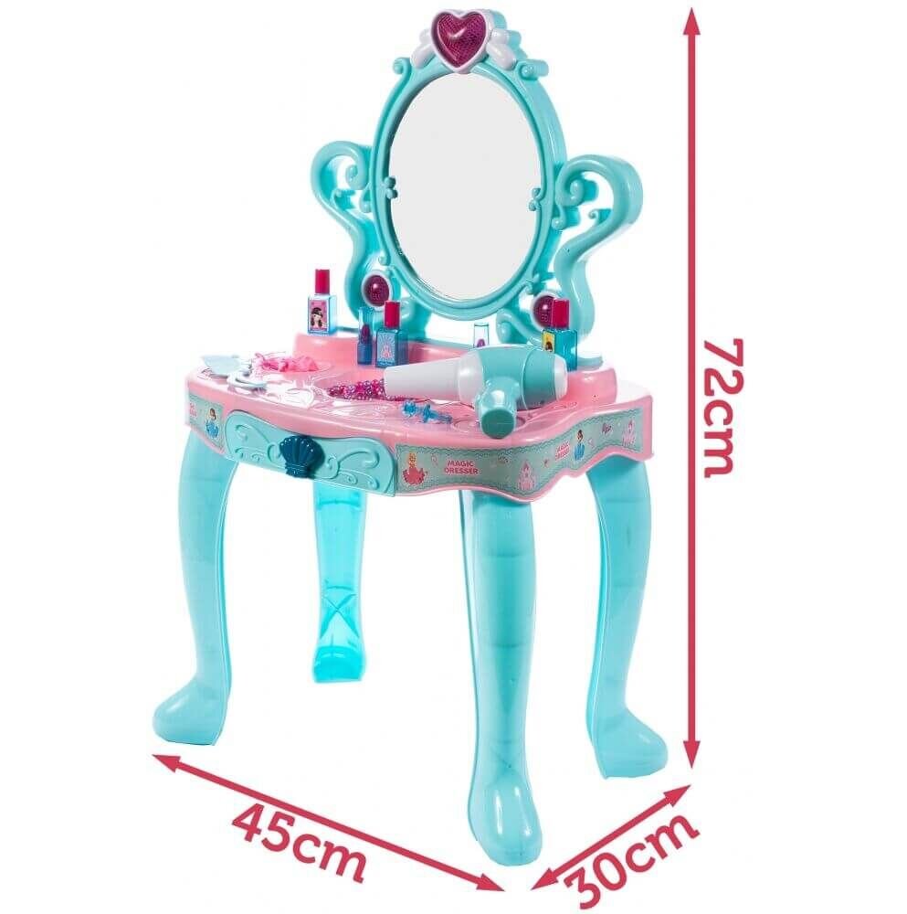 Vaikiškas tualetinis staliukas su džiovintuvu ir priedais MalPlay kaina ir informacija | Žaislai mergaitėms | pigu.lt