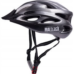 Велошлем MalTrack, 57-62см, черный цена и информация | Шлемы | pigu.lt