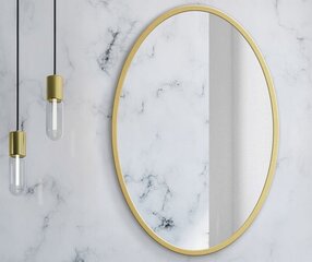 Sieninis veidrodis, 70 cm, auksinės spalvos kaina ir informacija | Veidrodžiai | pigu.lt