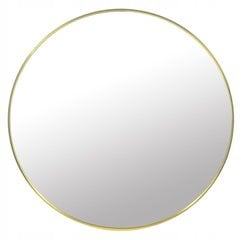 Sieninis veidrodis, 70 cm, auksinės spalvos kaina ir informacija | Veidrodžiai | pigu.lt