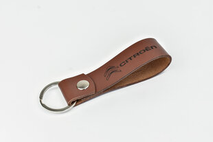 Кожаный брелок Citroen, коричневый цена и информация | Брелоки | pigu.lt