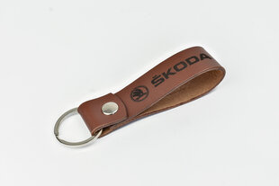 Odinis raktų pakabukas Škoda, rudas kaina ir informacija | Raktų pakabukai | pigu.lt