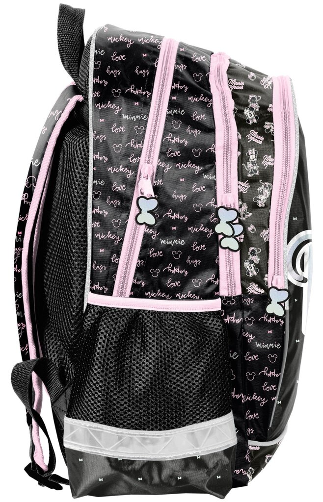 Kuprinė Paso Minnie, juoda/rožinė kaina ir informacija | Kuprinės mokyklai, sportiniai maišeliai | pigu.lt
