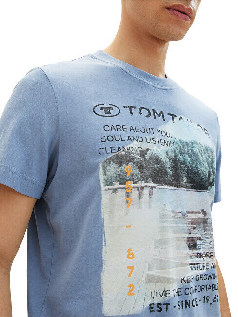 Tom Tailor marškinėliai vyrams 1035617.12364, mėlyni kaina ir informacija | Vyriški marškinėliai | pigu.lt
