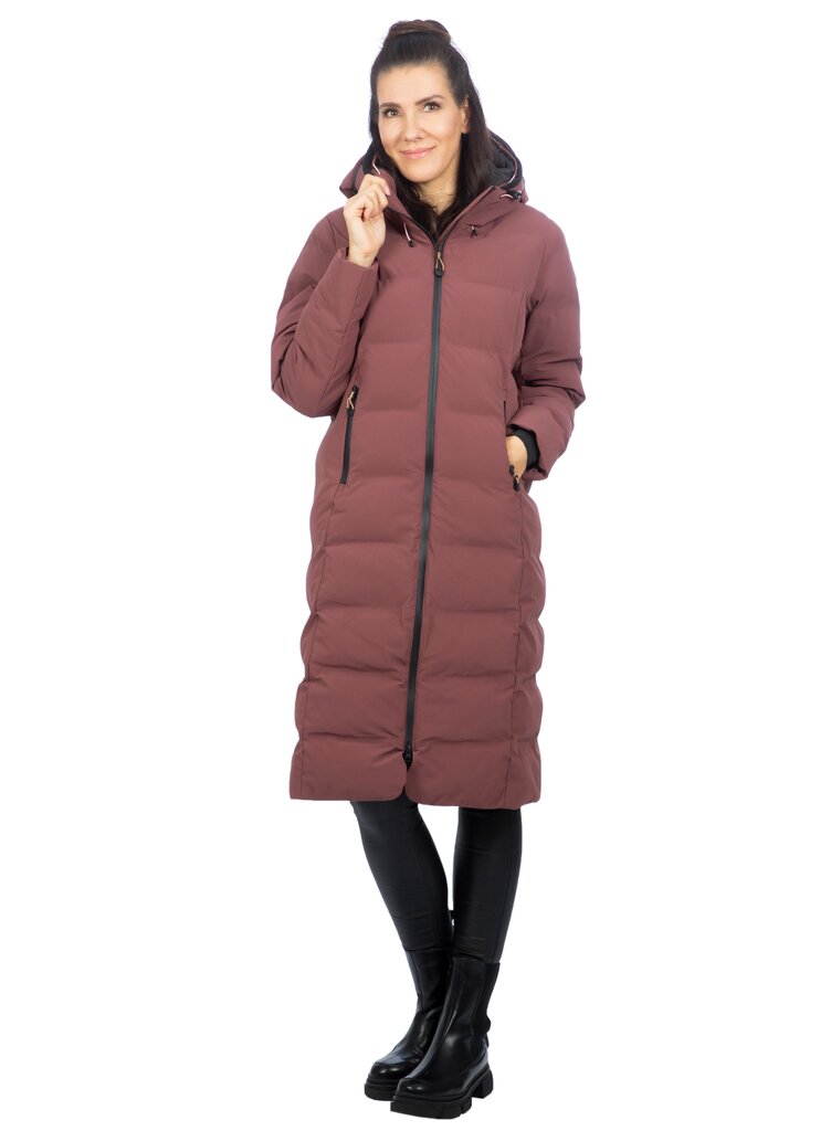 Icepeak moteriškas žieminis paltas BRILON, raudonmedžio цена и информация | Striukės moterims | pigu.lt