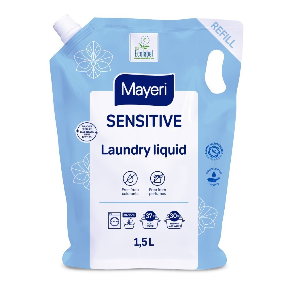 Mayeri Sensitive skalbimo gelis, 1.5L kaina ir informacija | Skalbimo priemonės | pigu.lt
