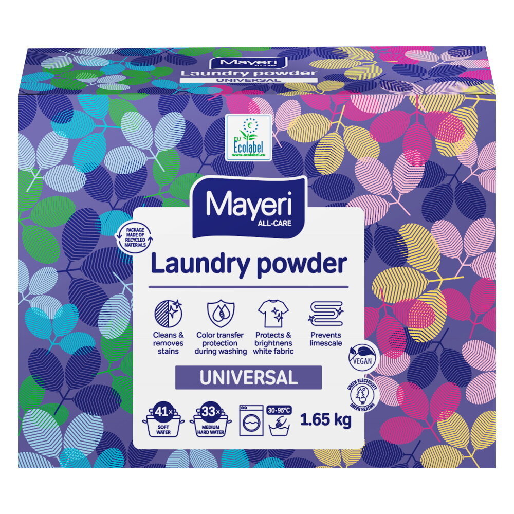 Mayeri All-Care Universal skalbimo milteliai, 1.65kg kaina ir informacija | Skalbimo priemonės | pigu.lt