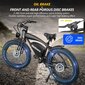 Elektrinis dviratis Hidoes B3, 26", juodas, 1200W, 17,5Ah kaina ir informacija | Elektriniai dviračiai | pigu.lt