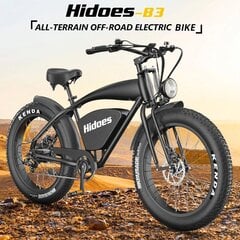 Электровелосипед Hidoes B3, 26", черный, 1200Вт, 17.5Ач цена и информация | Электровелосипеды | pigu.lt