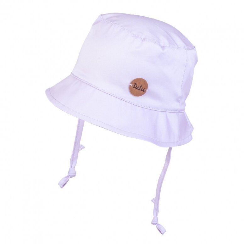 Kepurė panama su raišteliais TuTu, violetinė kaina ir informacija | Kepurės, pirštinės, kaklaskarės kūdikiams | pigu.lt