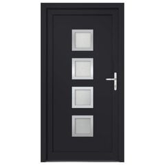 vidaXL Priekinės durys antracito spalvos 98x208cm kaina ir informacija | Lauko durys | pigu.lt