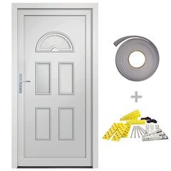 vidaXL Priekinės durys baltos spalvos 98x208cm 3187913 kaina ir informacija | Vidaus durys | pigu.lt