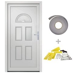 vidaXL Priekinės durys baltos spalvos 88x200cm 3187917 цена и информация | Двери со стеклом LIRA, дуб сицилия, ЭКО шпон | pigu.lt