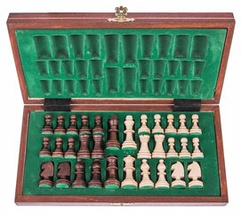 Mediniai magnetiniai šachmatai, 26x26 cm kaina ir informacija | Stalo žaidimai, galvosūkiai | pigu.lt