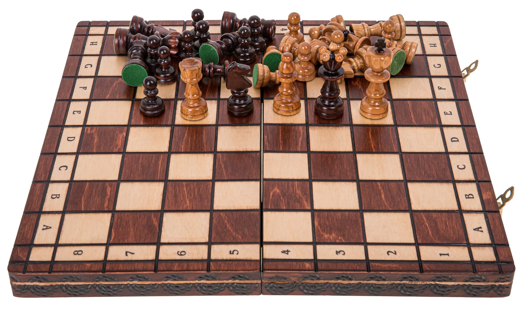 Mediniai šachmatai, 35x35 cm цена и информация | Stalo žaidimai, galvosūkiai | pigu.lt