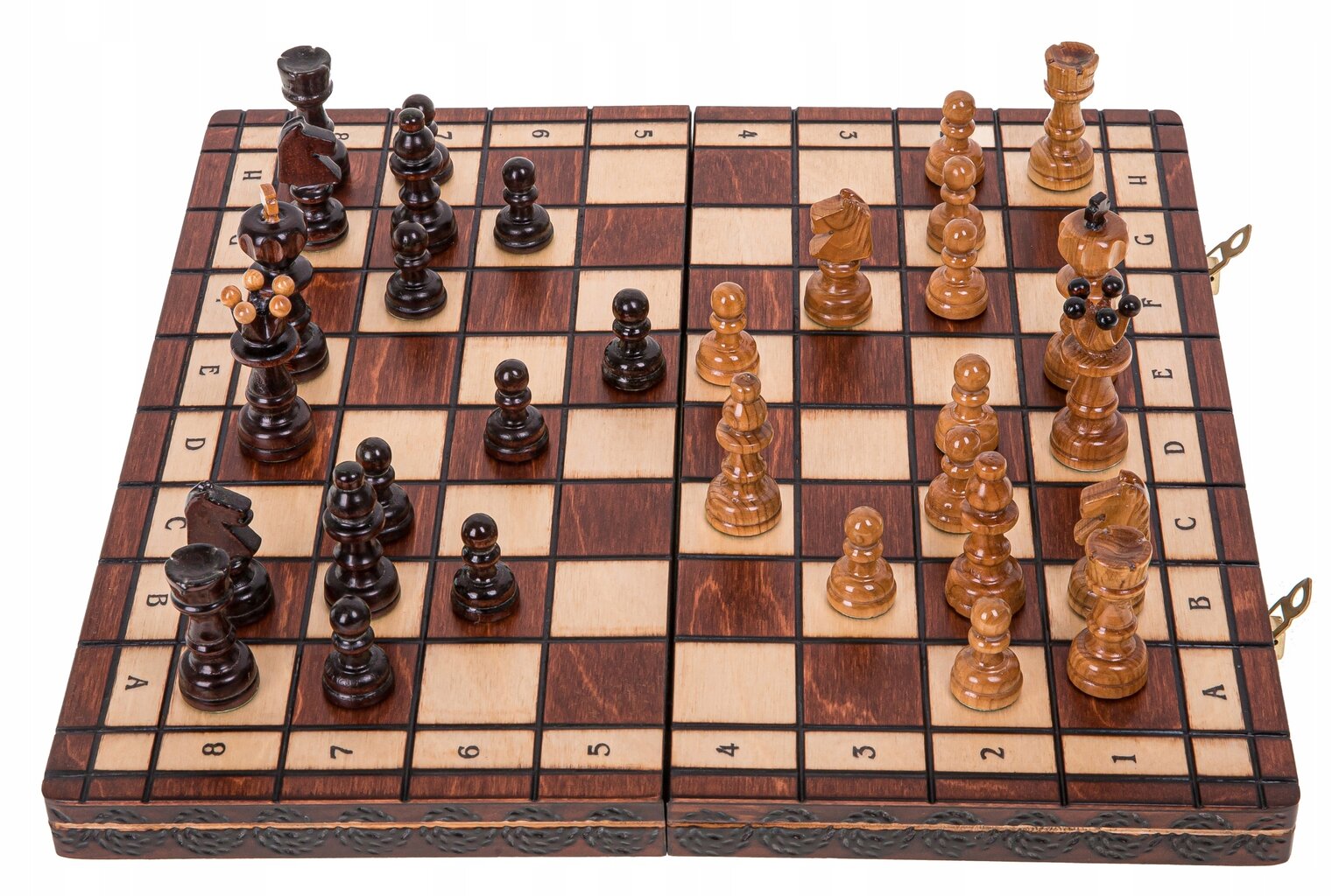 Mediniai šachmatai, 35x35 cm цена и информация | Stalo žaidimai, galvosūkiai | pigu.lt
