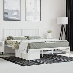 Metalinis lovos rėmas su galvūgaliu, baltas kaina ir informacija | Lovos | pigu.lt