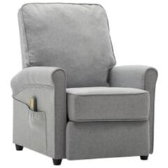 Откидывающееся массажное кресло vidaXL, серое цена и информация | Кресла в гостиную | pigu.lt