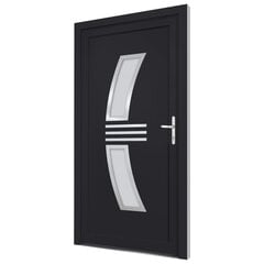 vidaXL Priekinės durys antracito spalvos 98x208cm 3187938 kaina ir informacija | Vidaus durys | pigu.lt