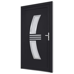 vidaXL Priekinės durys antracito spalvos 108x200cm 3187939 цена и информация | Межкомнатные двери | pigu.lt