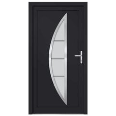 vidaXL Priekinės durys antracito spalvos 108x208cm цена и информация | Уличные двери | pigu.lt