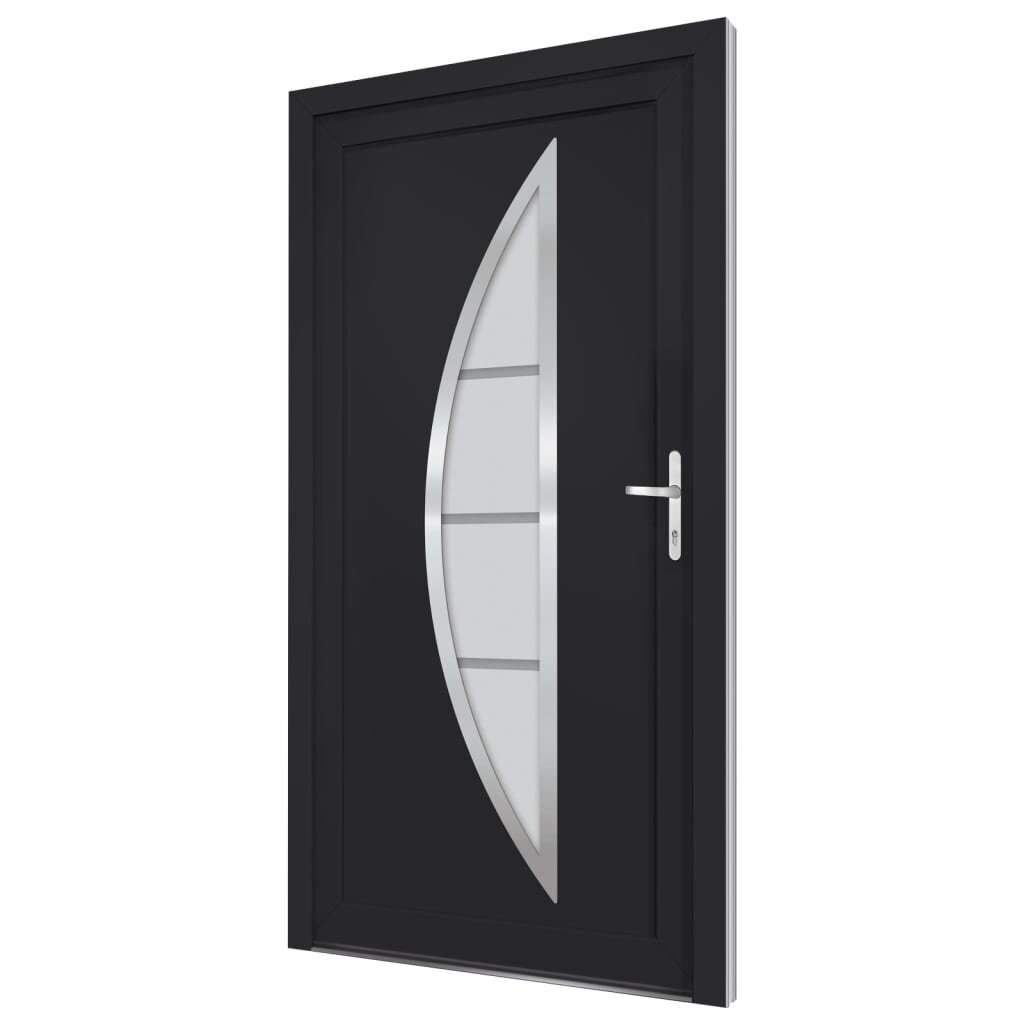 vidaXL Priekinės durys antracito spalvos 108x208cm цена и информация | Lauko durys | pigu.lt