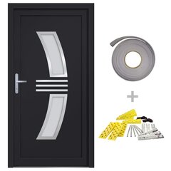 vidaXL Priekinės durys antracito spalvos 108x208cm 3187935 kaina ir informacija | Vidaus durys | pigu.lt