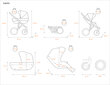 Universalus vežimėlis Lazzio Premium Kunert 3in1 White Eco kaina ir informacija | Vežimėliai | pigu.lt