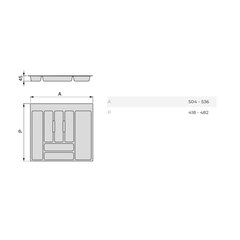 Dėklas įrankiams, 536x482x45 mm цена и информация | Столовые приборы | pigu.lt