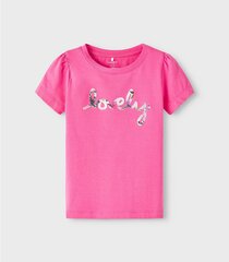 Marškinėliai mergaitėms Name It 5715424909543, rožiniai kaina ir informacija | Marškinėliai mergaitėms | pigu.lt