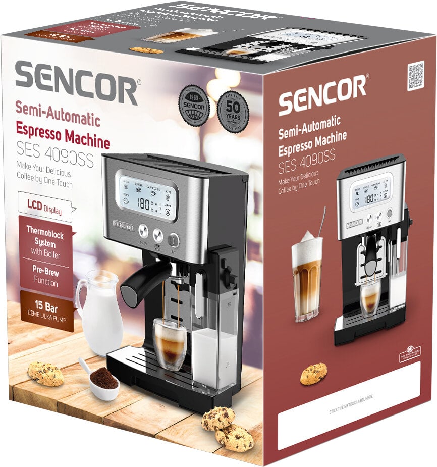 Sencor SES 4090SS kaina ir informacija | Kavos aparatai | pigu.lt