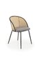 4-ių kėdžių komplektas K508, pilkas/juodas kaina ir informacija | Virtuvės ir valgomojo kėdės | pigu.lt