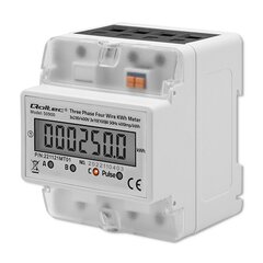 Qoltec 50900 Trifazis elektroninis energijos suvartojimo matuoklis | 400V | LCD | 4P | DIN bėgis цена и информация | Механические инструменты | pigu.lt