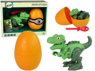 Konstrukcinis rinkinys - dinozauras Tyrannosaurus Rex su kiaušiniu, žalias цена и информация | Развивающие игрушки | pigu.lt