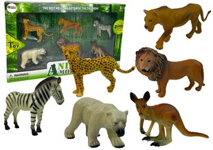 Laukinių Afrikos gyvūnų figūrėlių rinkinys Lean Toys kaina ir informacija | Lavinamieji žaislai | pigu.lt