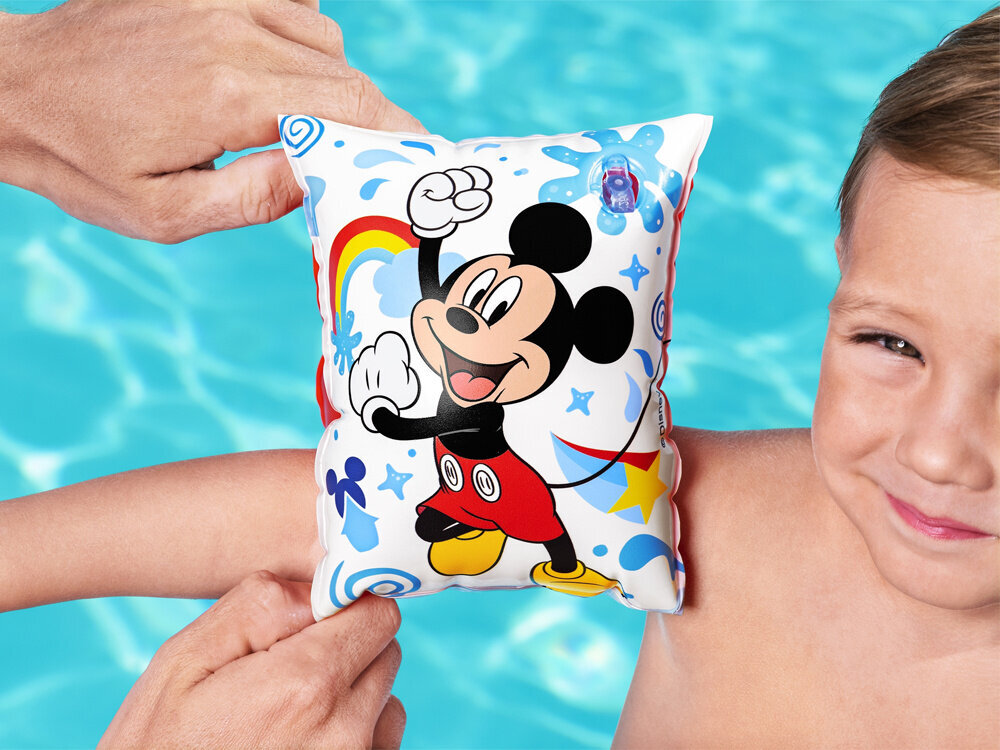 Pripučiamos plaukimo rankovės vaikams Bestway Peliukas Mikis (Mickey Mouse) kaina ir informacija | Vandens, smėlio ir paplūdimio žaislai | pigu.lt