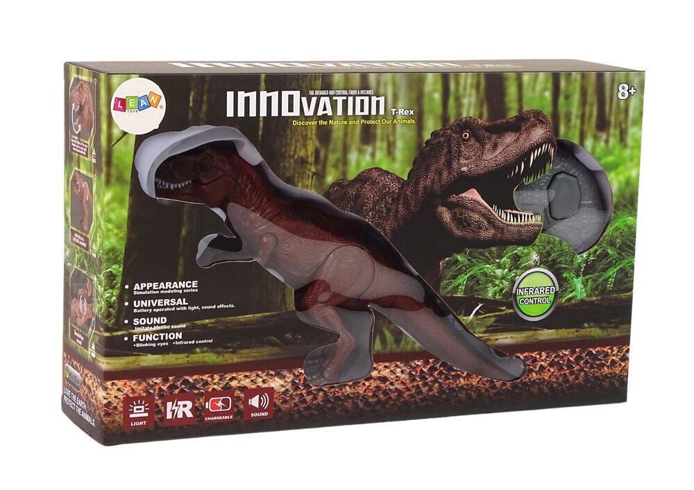 Rc dinozauras Tyrannosaurus Rex su efektais Lean Toys kaina ir informacija | Žaislai berniukams | pigu.lt