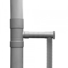 Lietaus vandens surinktuvas - gaudyklė su vožtuvu Bradas, 90 mm, pilkas kaina ir informacija | Laistymo įranga, purkštuvai | pigu.lt