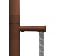 Lietaus vandens surinktuvas - gaudyklė su vožtuvu Bradas, 90 mm, rudas kaina ir informacija | Laistymo įranga, purkštuvai | pigu.lt