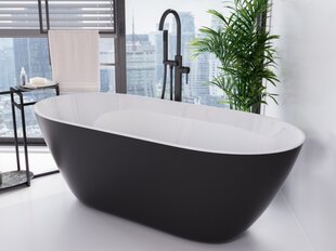 Vonia Besco Moya Matt Black&White, 170 x 70 cm цена и информация | Для ванны | pigu.lt