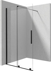 Walk-in stumdoma dušo sienelė Deante Jasmin Nero, 90,100,120x195 cm kaina ir informacija | Dušo durys ir sienelės | pigu.lt