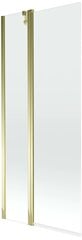 Vonios sienelė Mexen Flip I, Gold/skaidrus stiklas, 80,100,120,140x150 cm-80 cm kaina ir informacija | Priedai vonioms, dušo kabinoms | pigu.lt