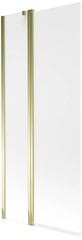 Vonios sienelė Mexen Flip I, Gold/matinis stiklas, 80,100,120,140x150 cm-80 cm kaina ir informacija | Priedai vonioms, dušo kabinoms | pigu.lt