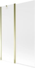 Vonios sienelė Mexen Flip I, Gold/matinis stiklas, 80,100,120,140x150 cm-120 cm kaina ir informacija | Priedai vonioms, dušo kabinoms | pigu.lt