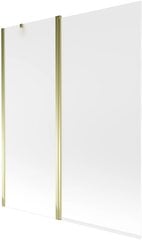 Vonios sienelė Mexen Flip I, Gold/matinis stiklas, 80,100,120,140x150 cm-140 cm kaina ir informacija | Priedai vonioms, dušo kabinoms | pigu.lt