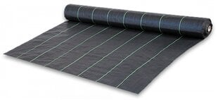 Agroplėvelė nuo piktžolių Bradas, 70 g/m², 1.6 x 100 m, juoda цена и информация | Садовые инструменты | pigu.lt