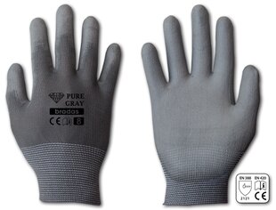 Sodo ir darbo pirštinės Bradas PURE GRAY, 10 dydis, 6 vnt. цена и информация | Pirštinės darbui sode M/25cm | pigu.lt